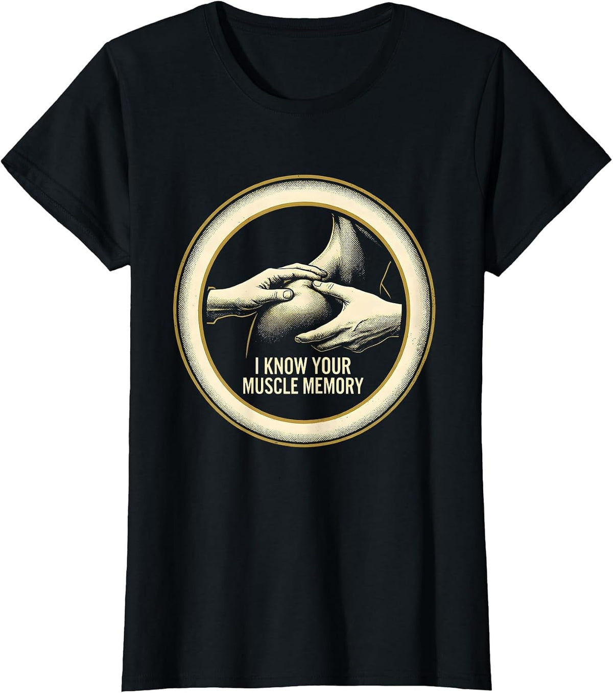 Women's I Know Your Muscle Memory Funny Physical Therapist Massage T-Shirt - Black