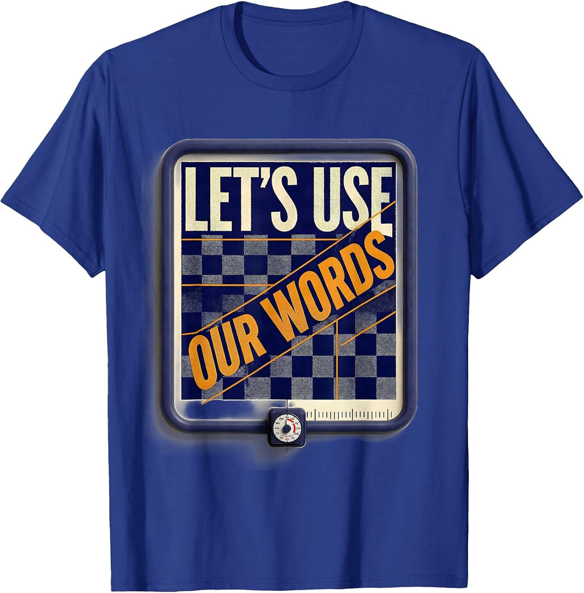 Men's Let's Use Our Words Funny Silly Goose ABA Therapy Therapist T-Shirt - Royal Blue