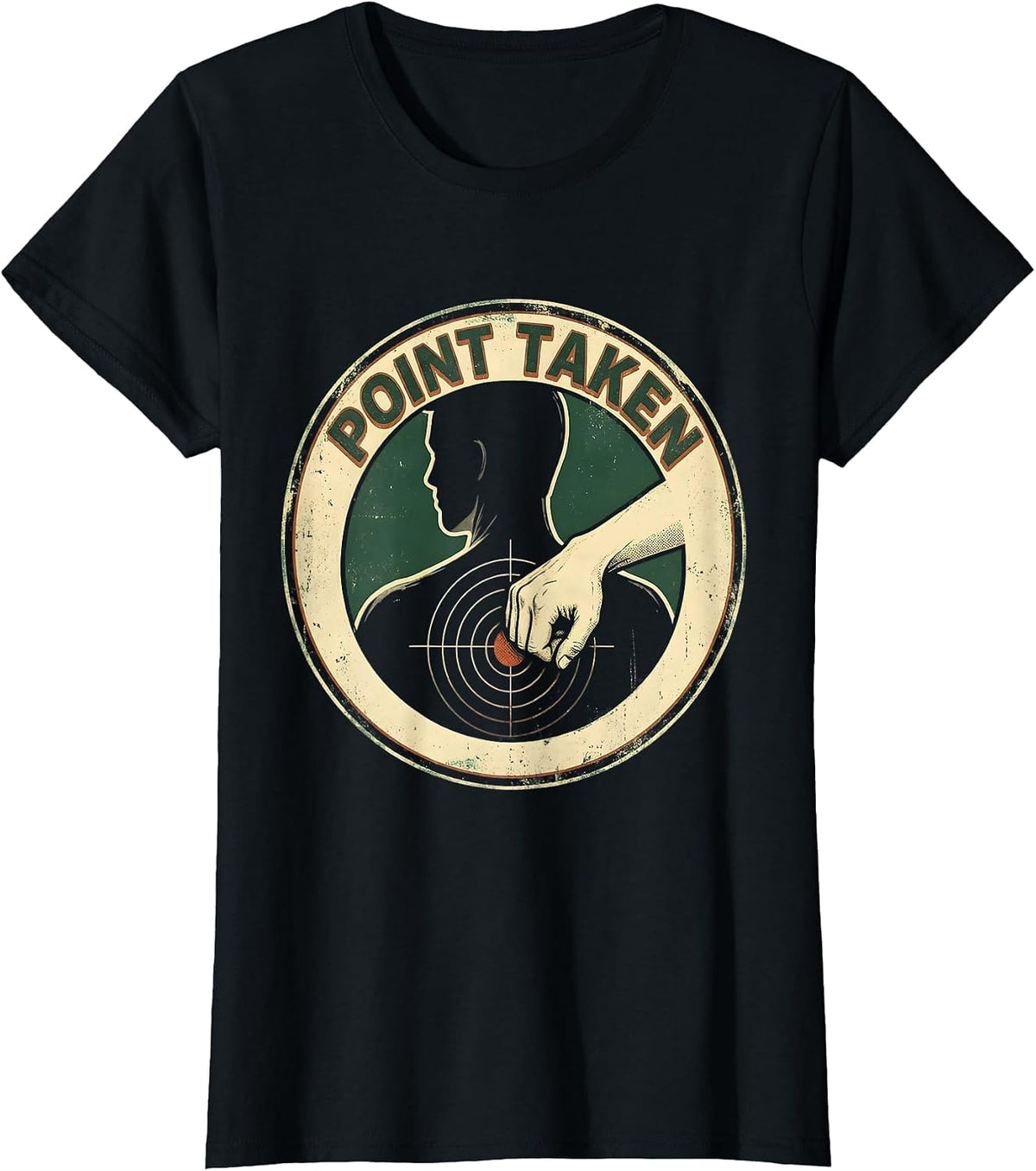 Point Taken Vintage Massage Therapist Chiropractor T-Shirt - Black