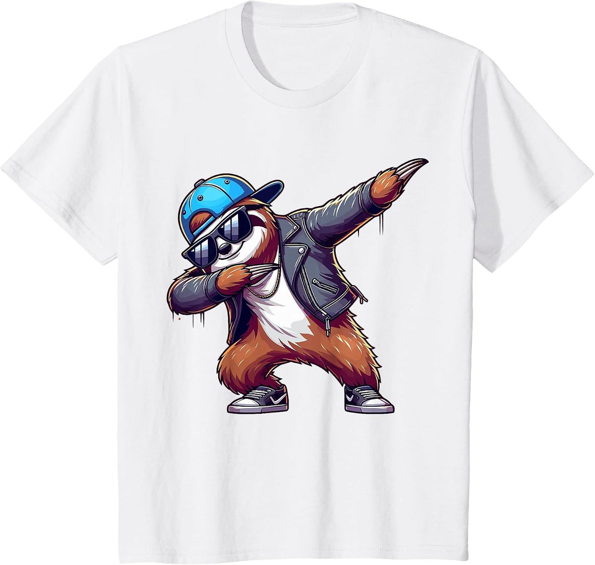 Dabbing Sloth T-Shirt - White