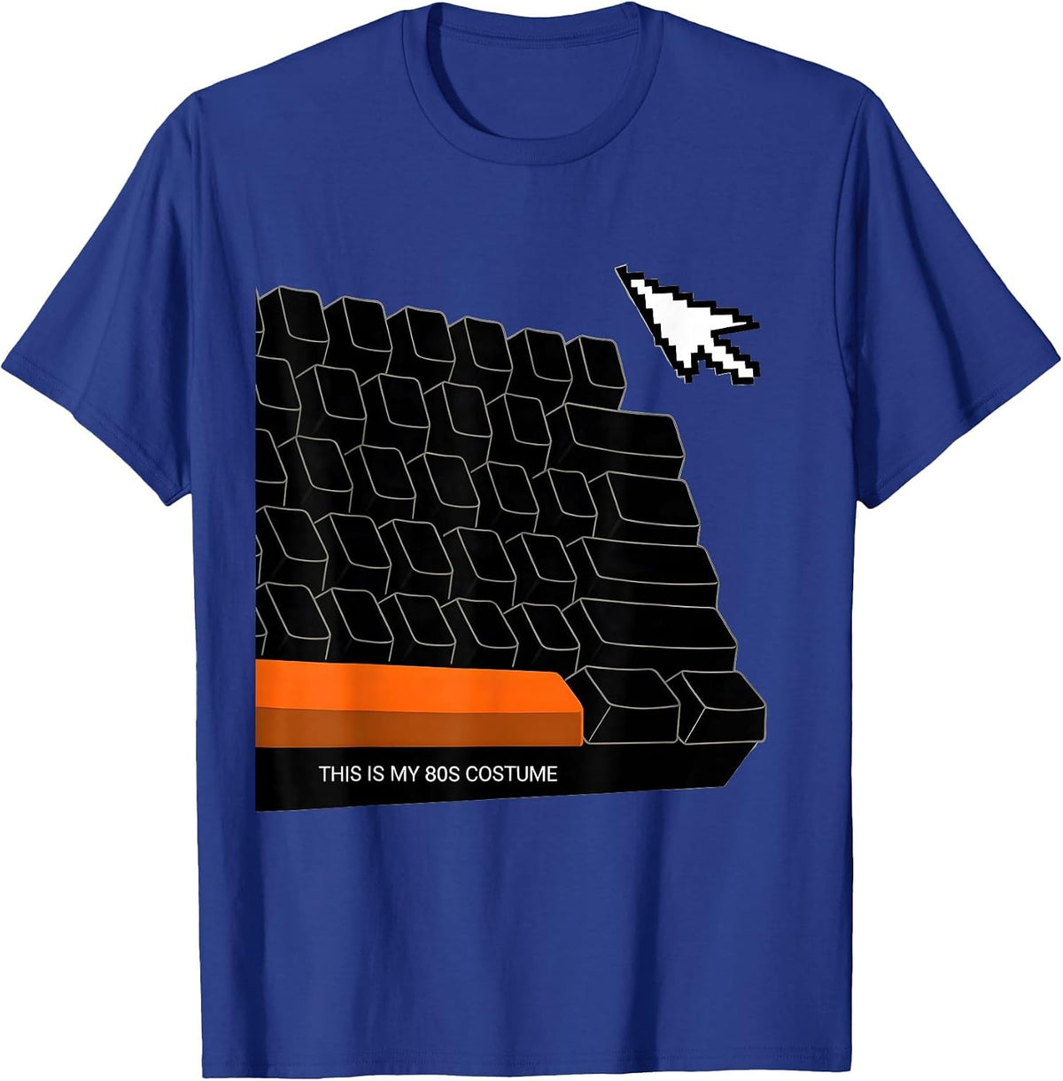 Men's This Is My 80s Costume Brutalist Retro Party Throwback T-Shirt - Royal Blue