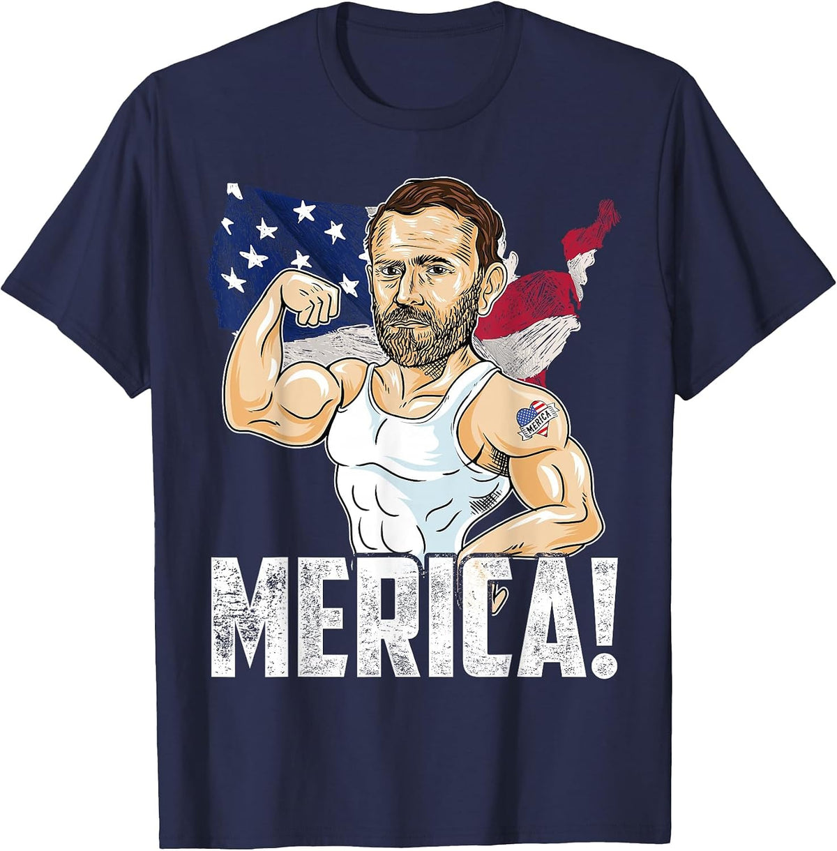 President Ulysses S. Grant Merica 4th of July Funny Party T-Shirt - Navy Blue