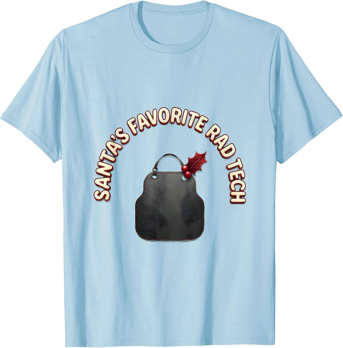 Men's Santa's Favorite Rad Tech Funny Radiology Tech Christmas T-Shirt - Baby Blue