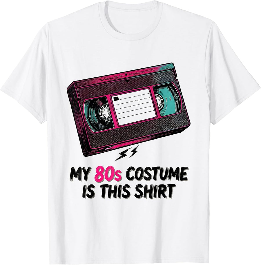 Men's My 80s Costume Is This Shirt Funny 80s Party Retro Throwback T-Shirt - White