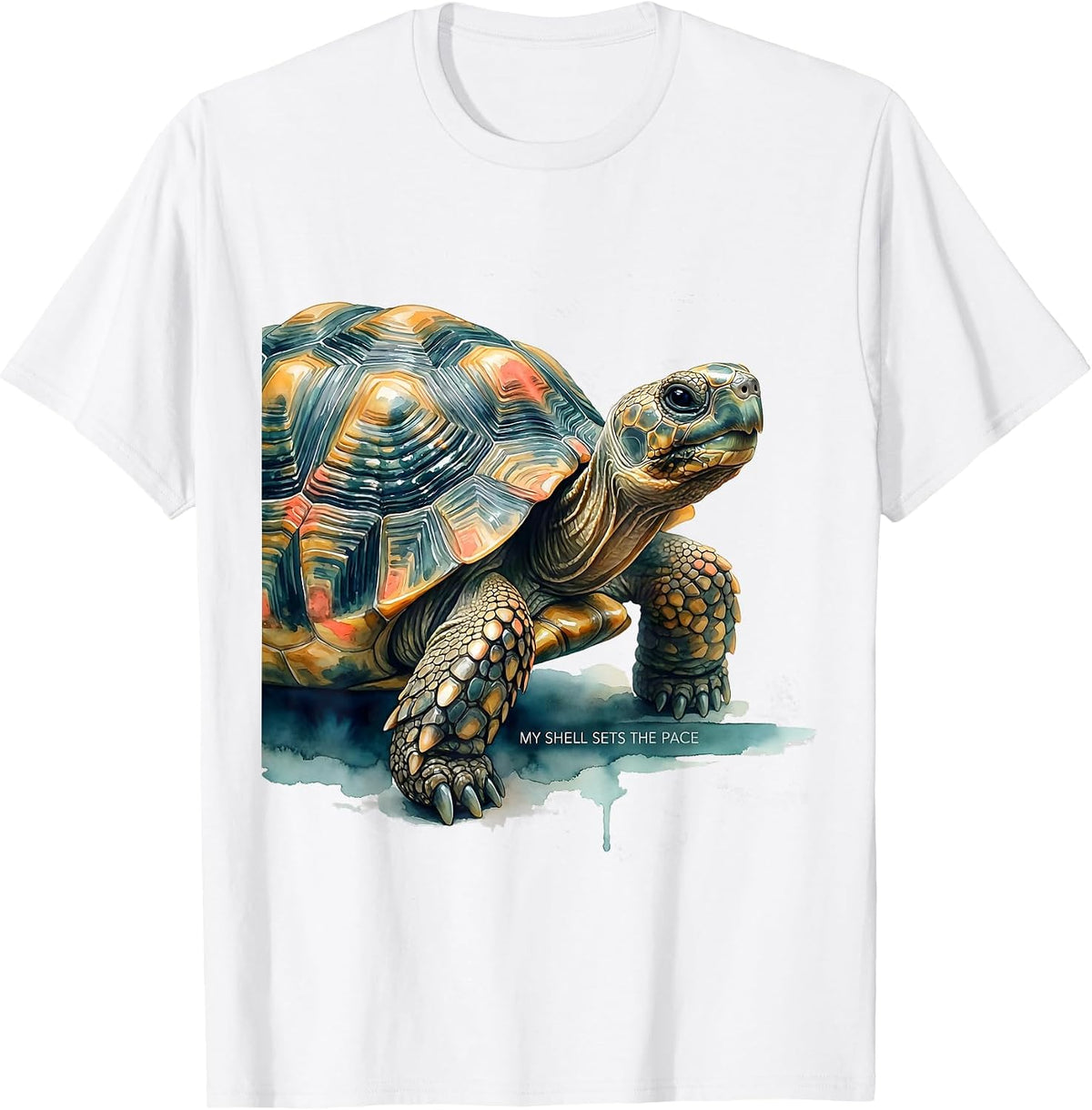 My Shell Sets The Pace Funny Tortoise Lover Pet Owner Gift T-Shirt - White