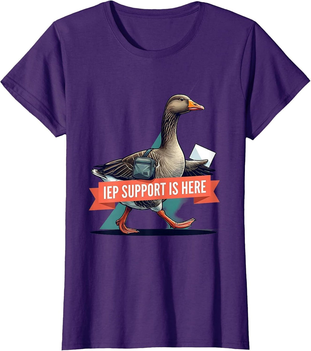 Women's IEP Support Is Here Funny Special Education Teacher Sped T-Shirt - Purple