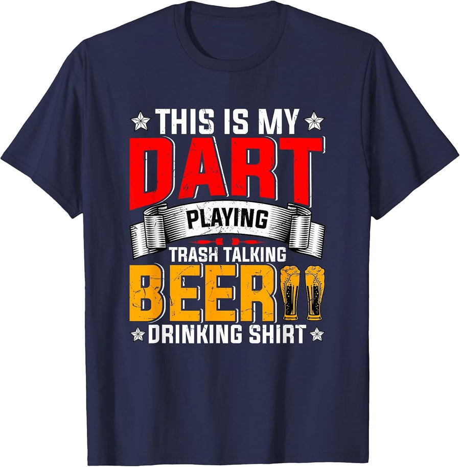 Darts Funny Dart Player Quote Dart Throwing Sport T-Shirt - Navy Blue