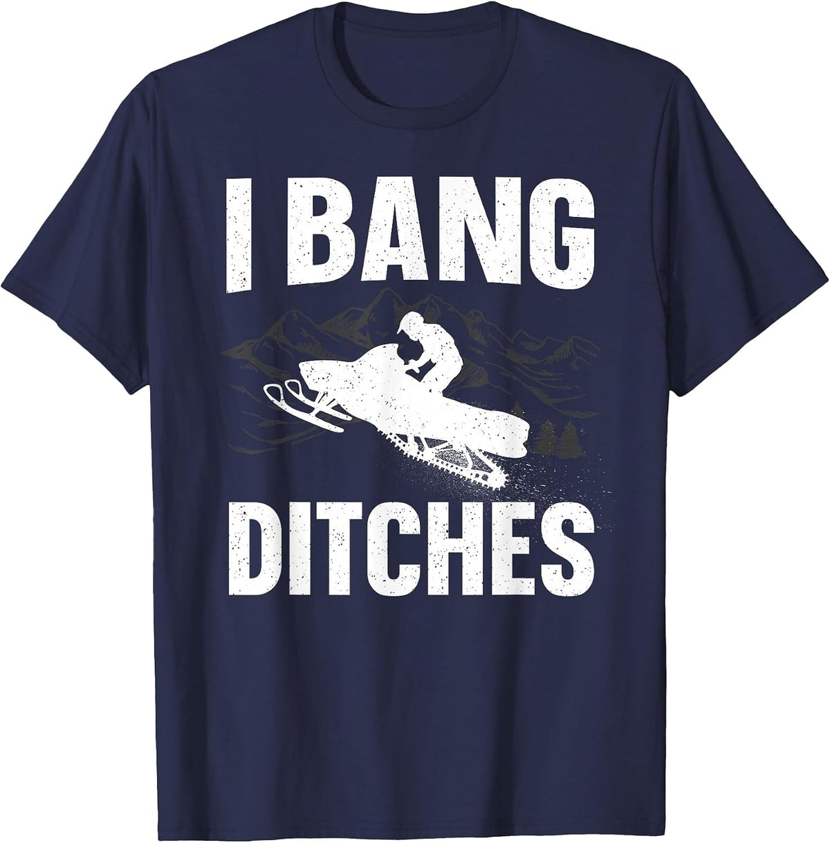 Snowmobile Design for Men Women Snow Mobile Snowmobile Lover T-Shirt - Navy Blue