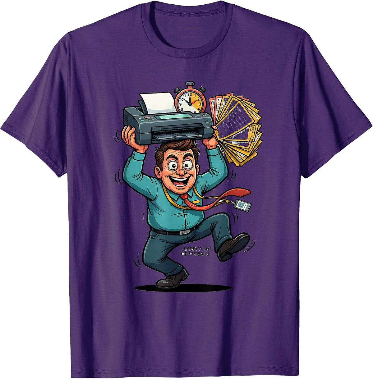 Men's I Carry A Lot Of Visuals Funny Special Education Teacher T-Shirt - Purple