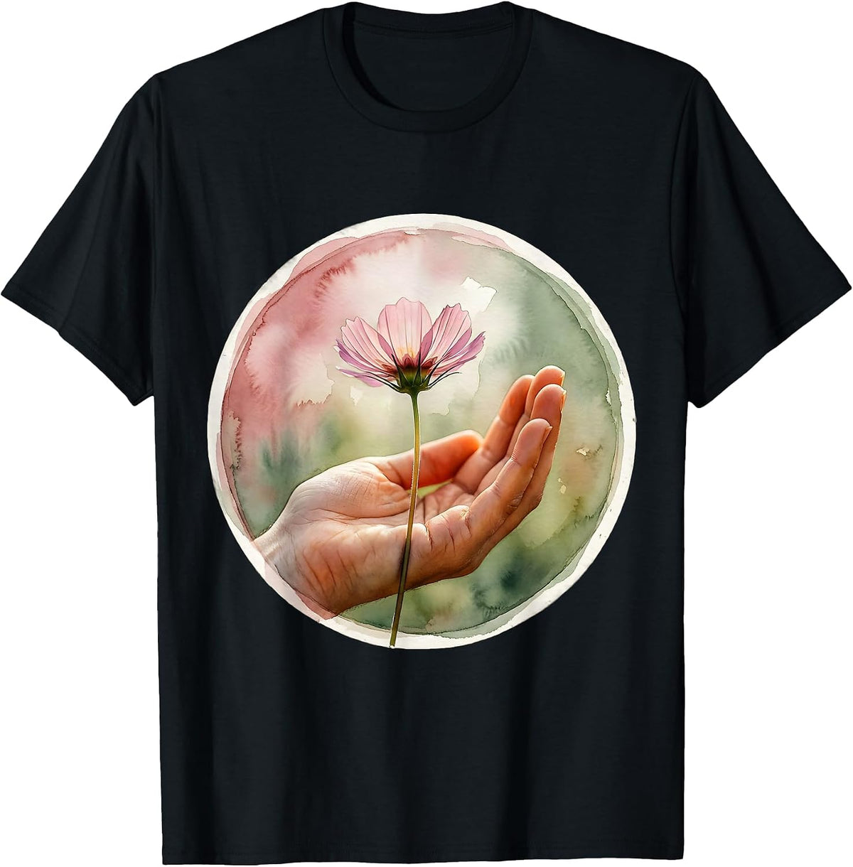 Men's Dear Person Behind Me Wildflower Gesture T-Shirt - Black
