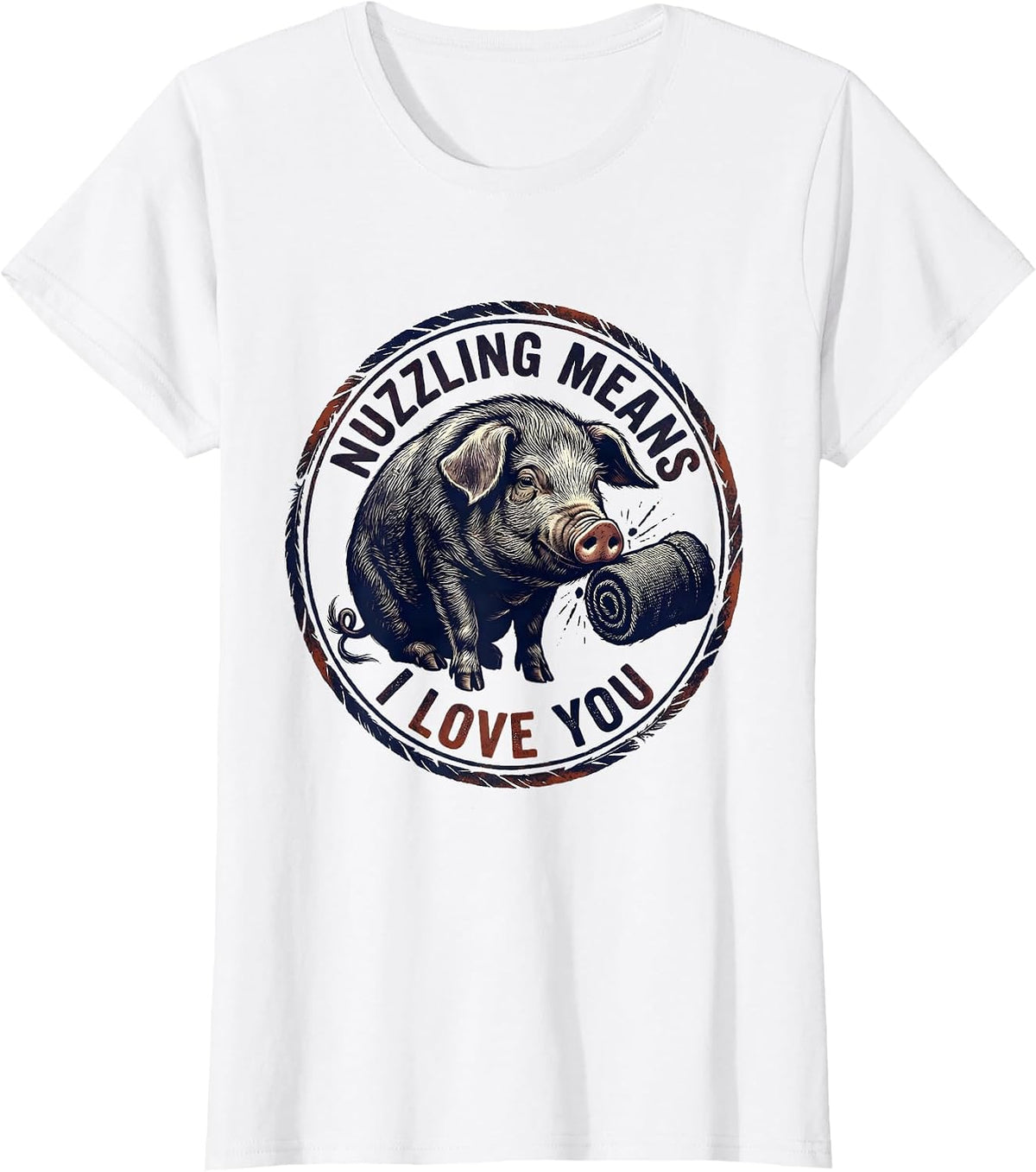 Nuzzling Means I Love You Funny Guinea Pig Pet Lover Gift T-Shirt - White
