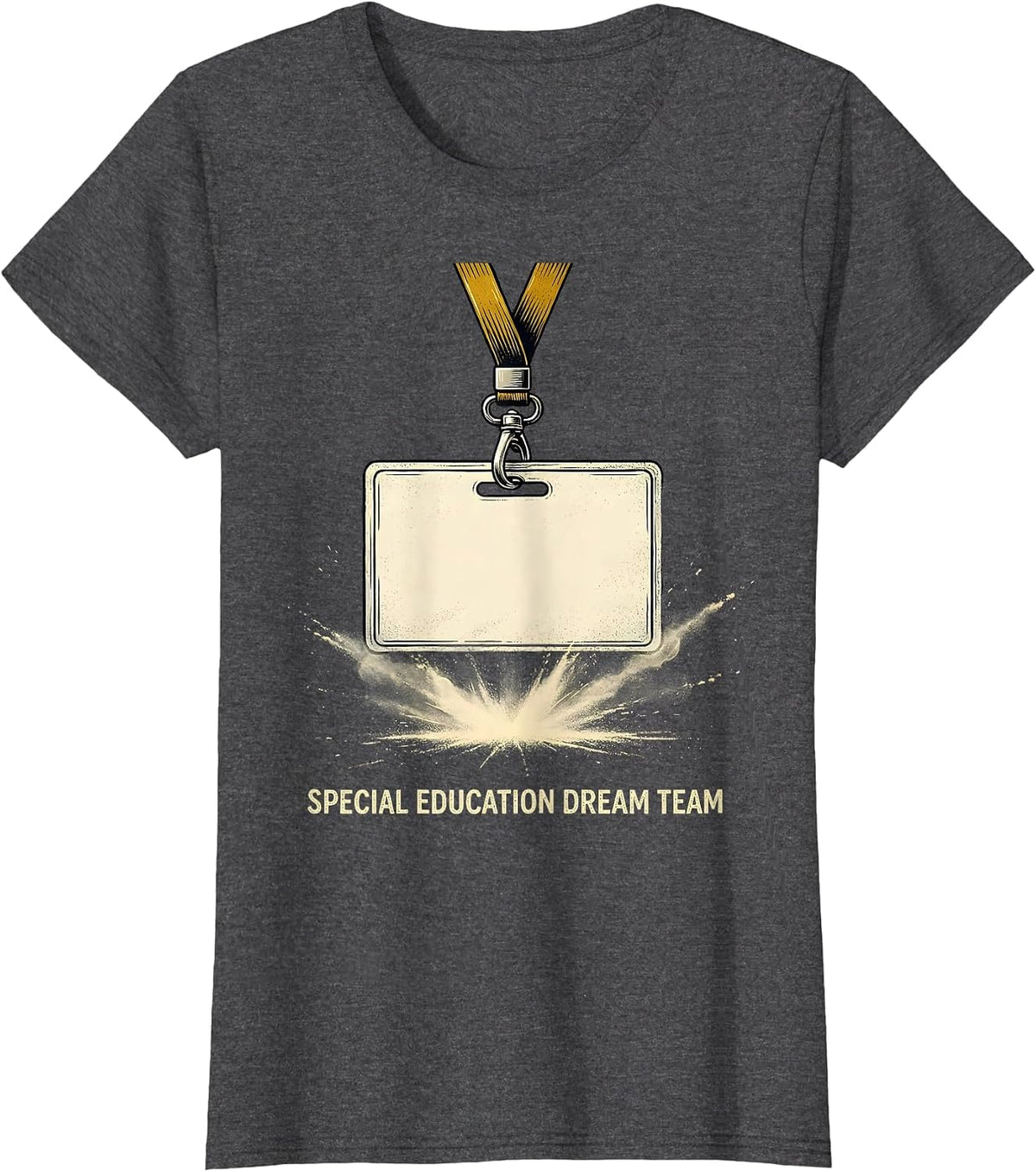 Women's Special Education Dream Team Bold Teacher Team Spirit T-Shirt - Dark Heather Grey