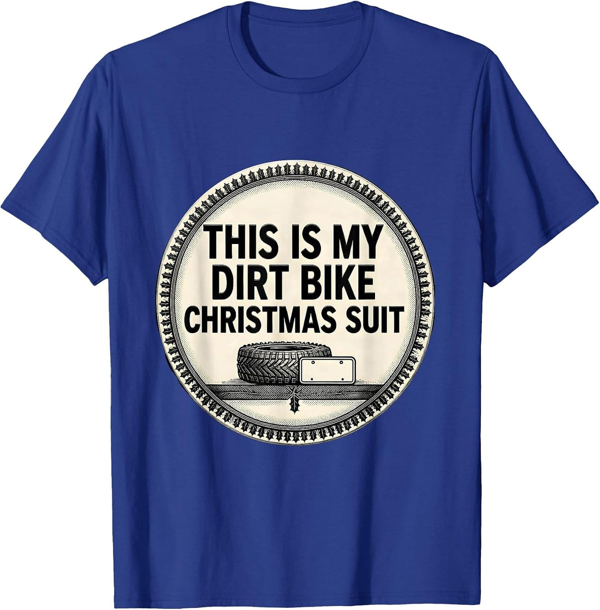 Men's This Is My Dirt Bike Christmas Suit Funny Biker Holiday T-Shirt - Royal Blue