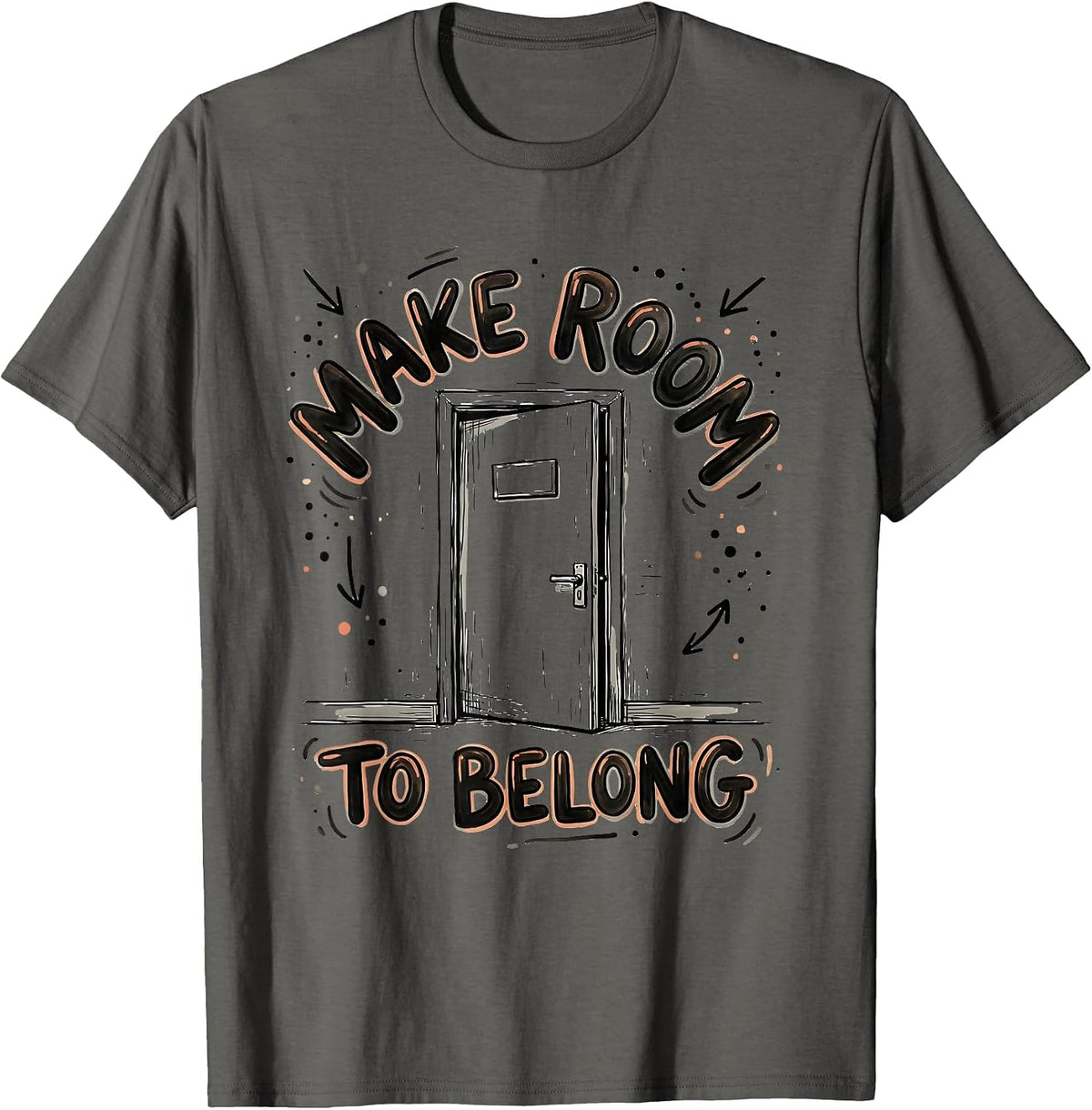 Men's Make Room To Belong Special Education Teacher Autism T-Shirt - Asphalt Grey