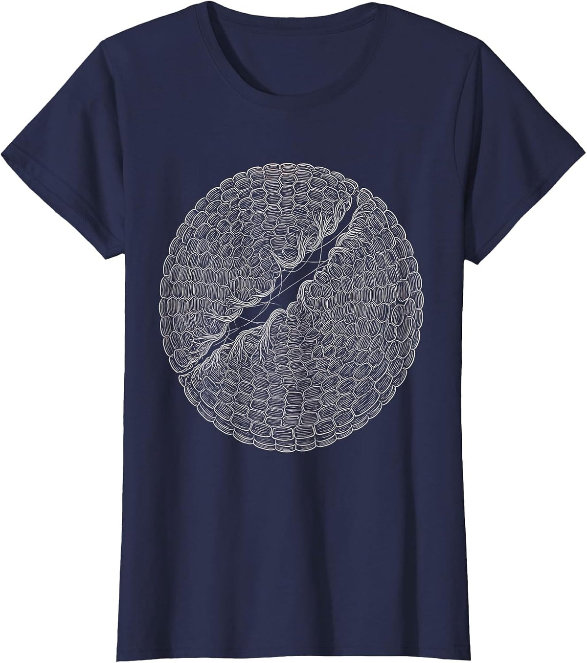 Women's Physical Therapy Torn Muscle Fiber Healing Art T-Shirt - Navy Blue