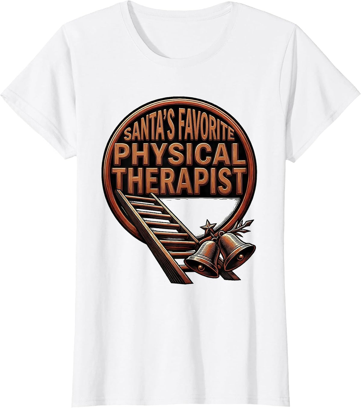 Santa's Favorite Physical Therapist Funny Rehab Christmas T-Shirt - White