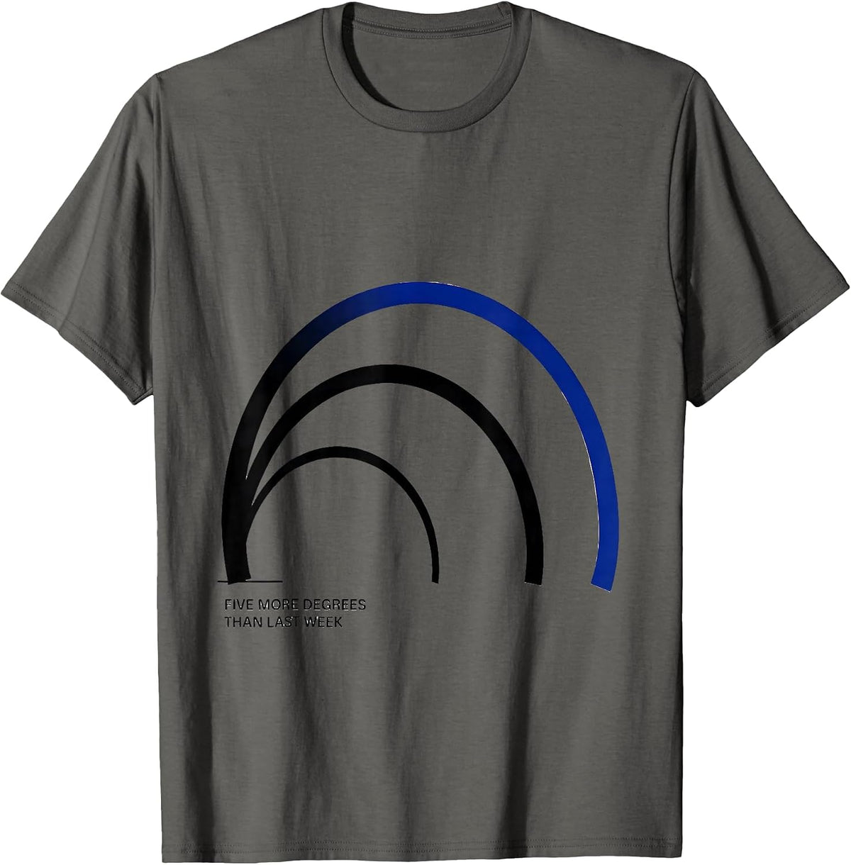 Men's Five More Degrees Than Last Week Funny Physical Therapist PT T-Shirt - Asphalt Grey