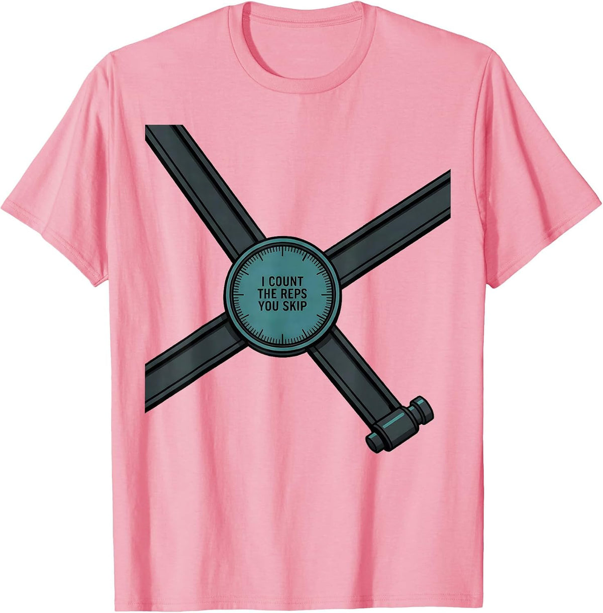 Men's I Count The Reps You Skip Funny Physical Therapist PT Humor T-Shirt - Pink