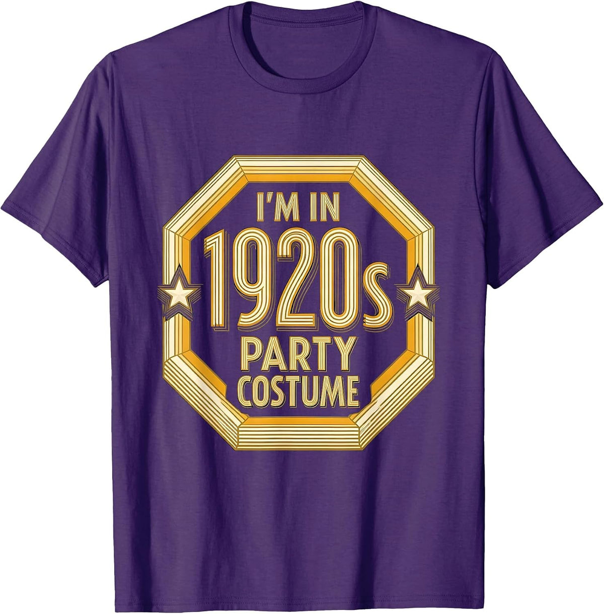 I'm In 1920s Party Costume Vintage Roaring Twenties New T-Shirt - Purple
