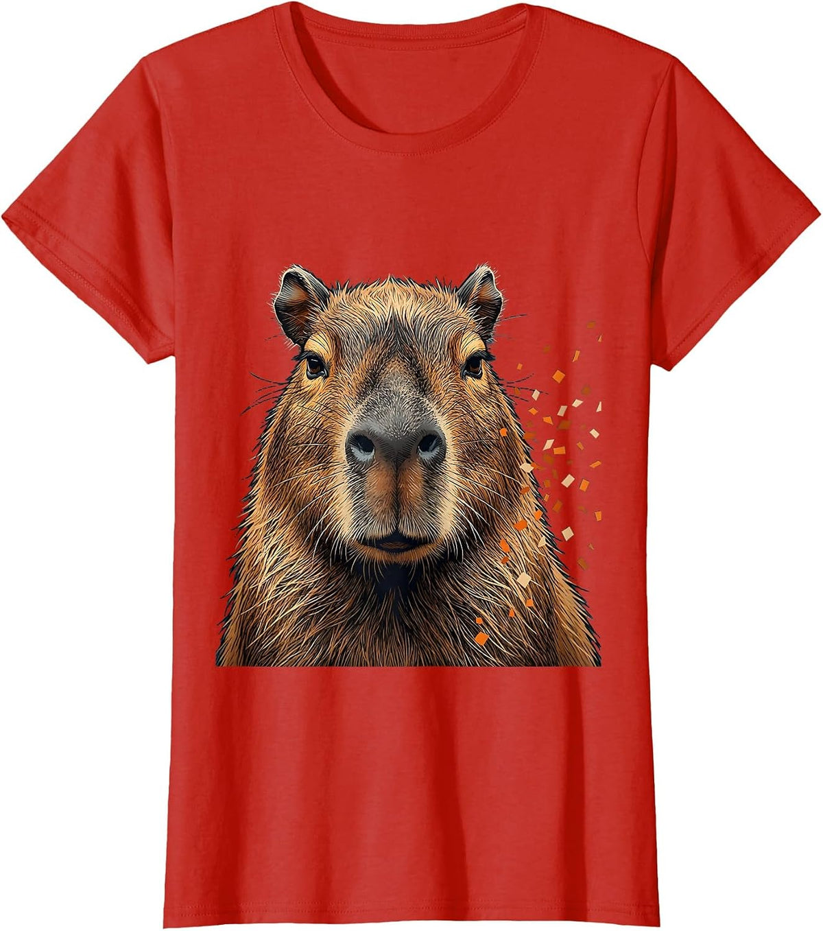 Capybara Moods Funny Animal Humor Illustration T-Shirt - Red