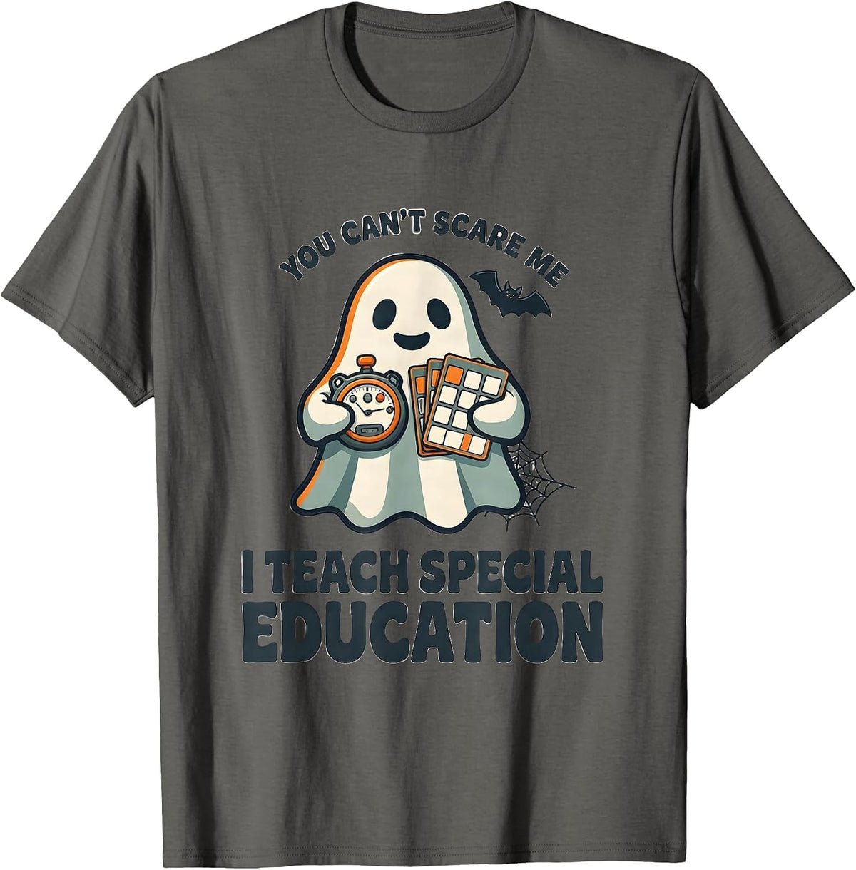 Men's You Can't Scare Me I Teach Special Education SPED Teacher T-Shirt - Asphalt Grey