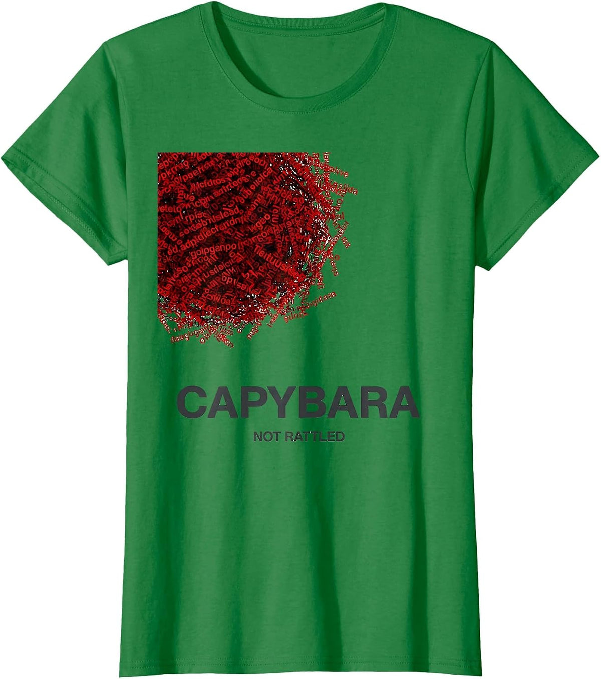 Women's Capybara Not Rattled Funny Capybara Meme Gamer Humor T-Shirt - Kelly Green
