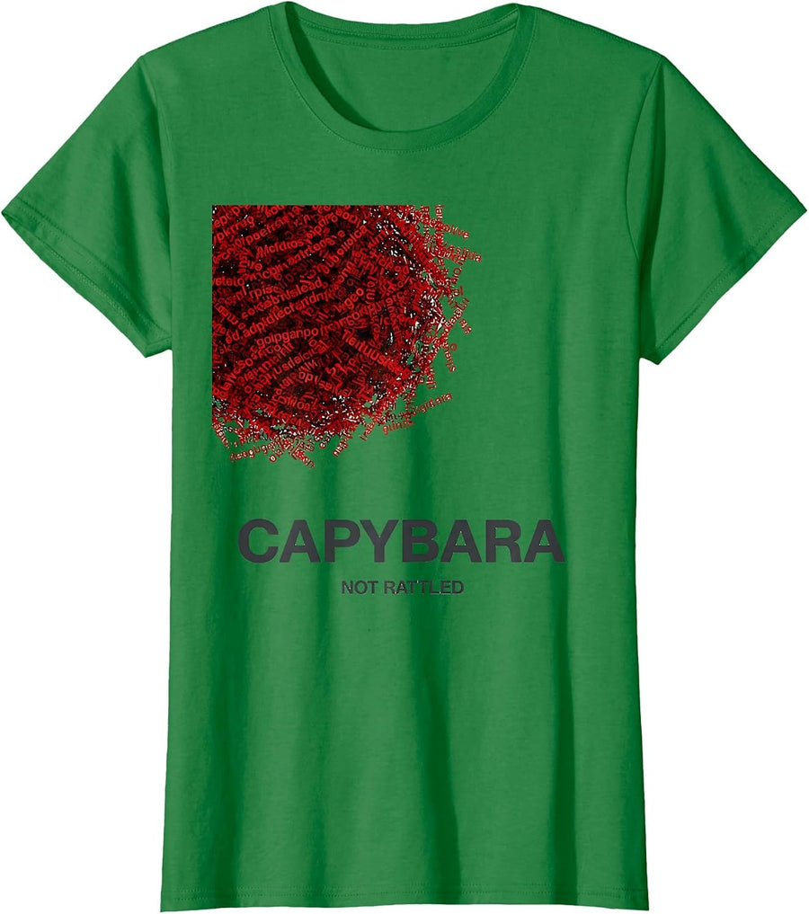 Women's Capybara Not Rattled Funny Capybara Meme Gamer Humor T-Shirt - Kelly Green