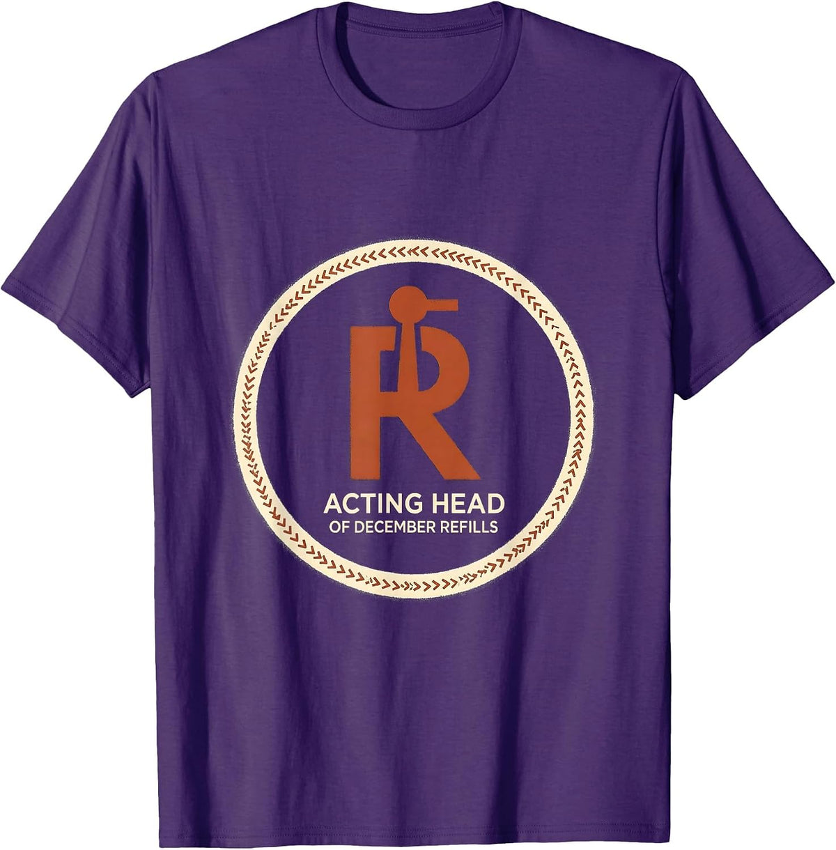 Acting Head of December Refills Funny Pharmacy Squad T-Shirt - Purple