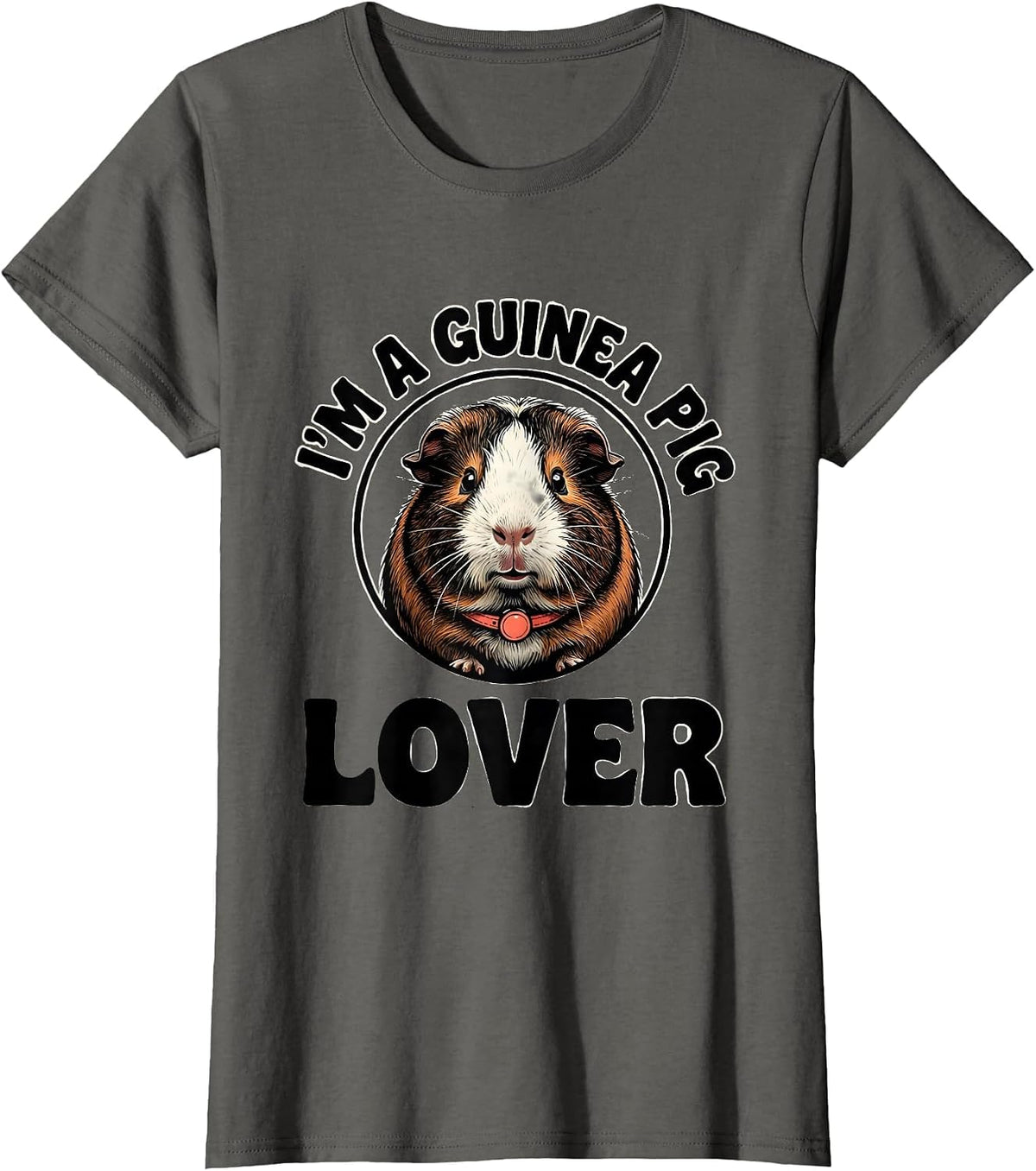 Women's I’m A Guinea Pig Lover Funny Farm Animal Lover Gift T-Shirt - Asphalt Grey