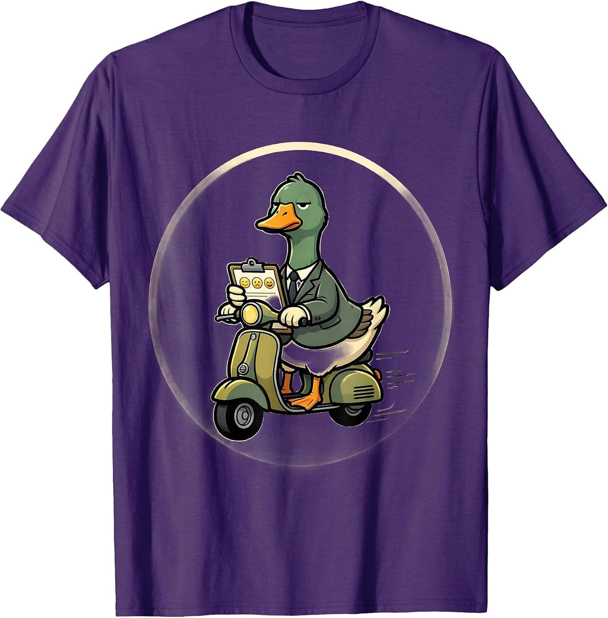 Men's Off To Regulate Emotions Funny Goose Scooter ABA Therapist T-Shirt - Purple