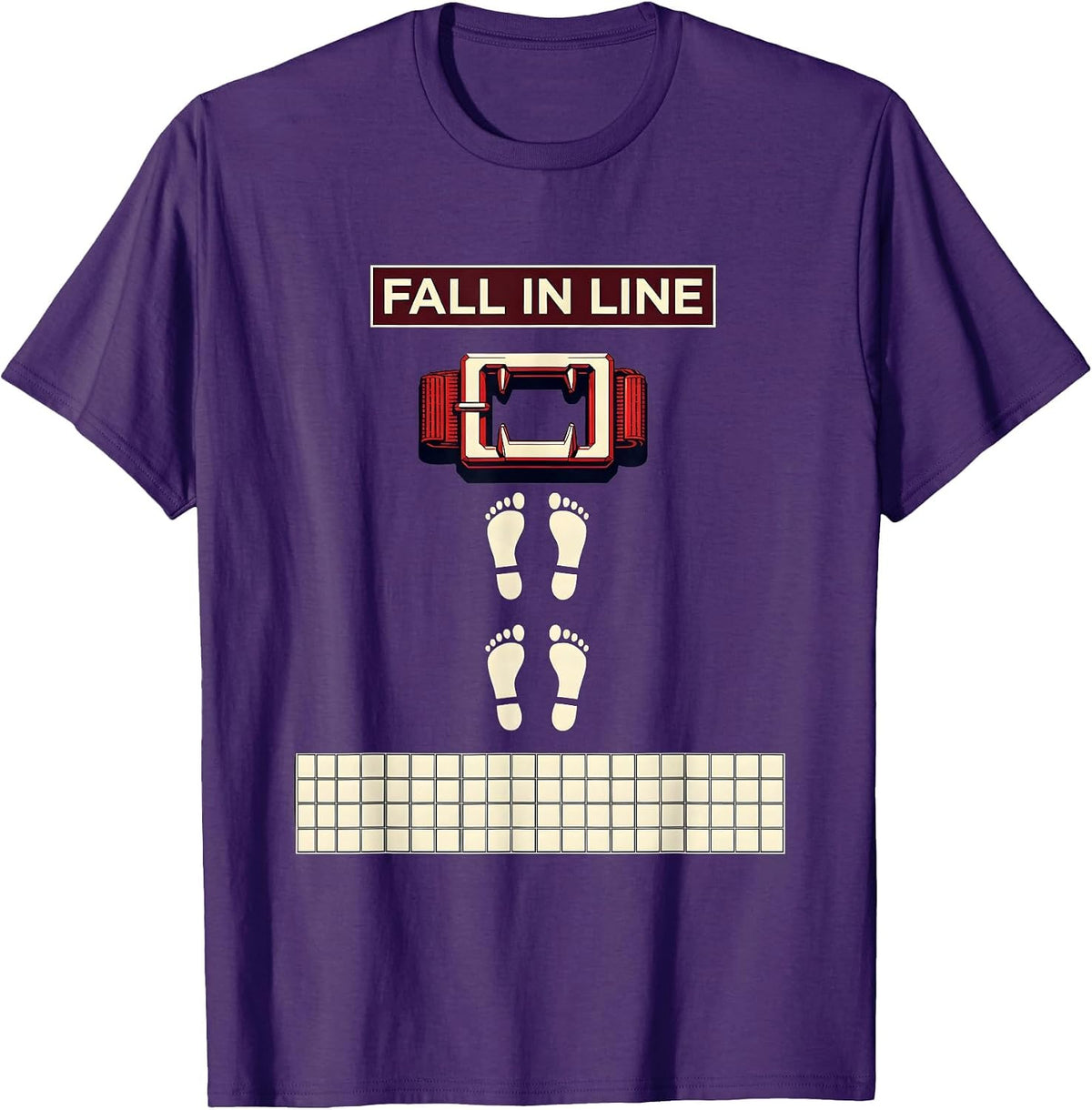 Fall In Line Geometric Physical Therapy PT OT Therapist T-Shirt - Purple