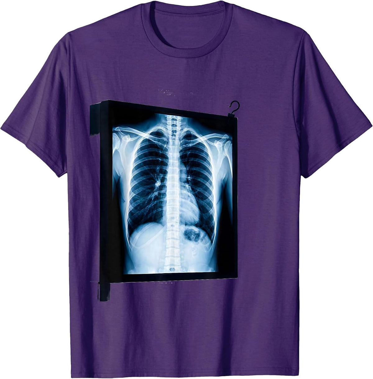 Men's Radiographic Ribcage Swiss International Radiology Tech T-Shirt - Purple