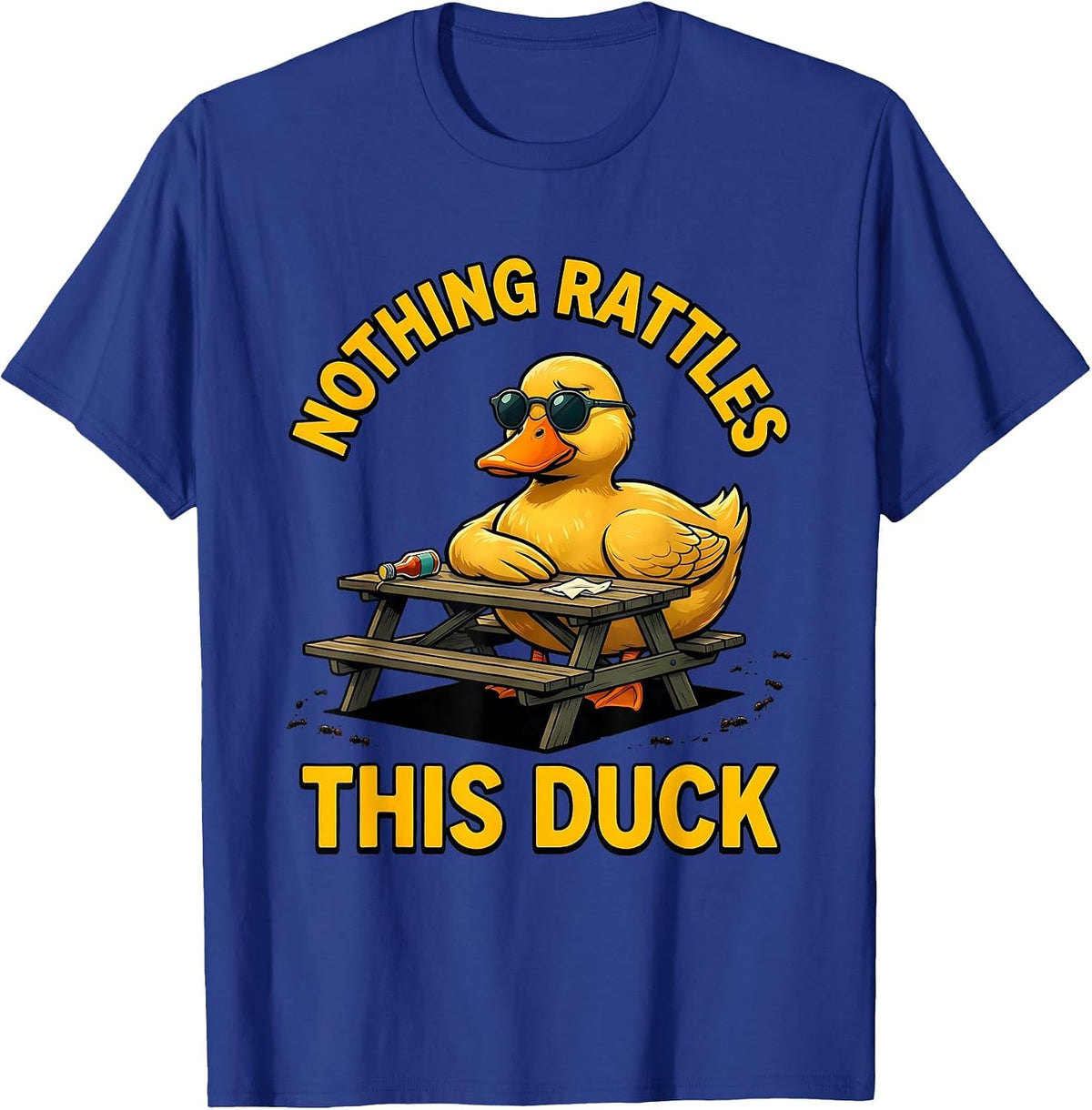 Nothing Rattles This Duck Funny Cartoon Duck Novelty Gift T-Shirt - Royal Blue