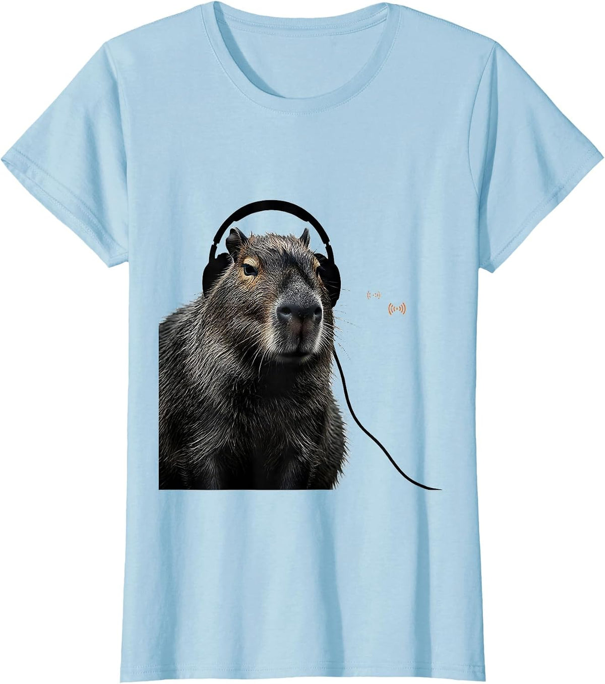 Capybara Gamer Minimalist Funny Animal Lover T-Shirt - Baby Blue