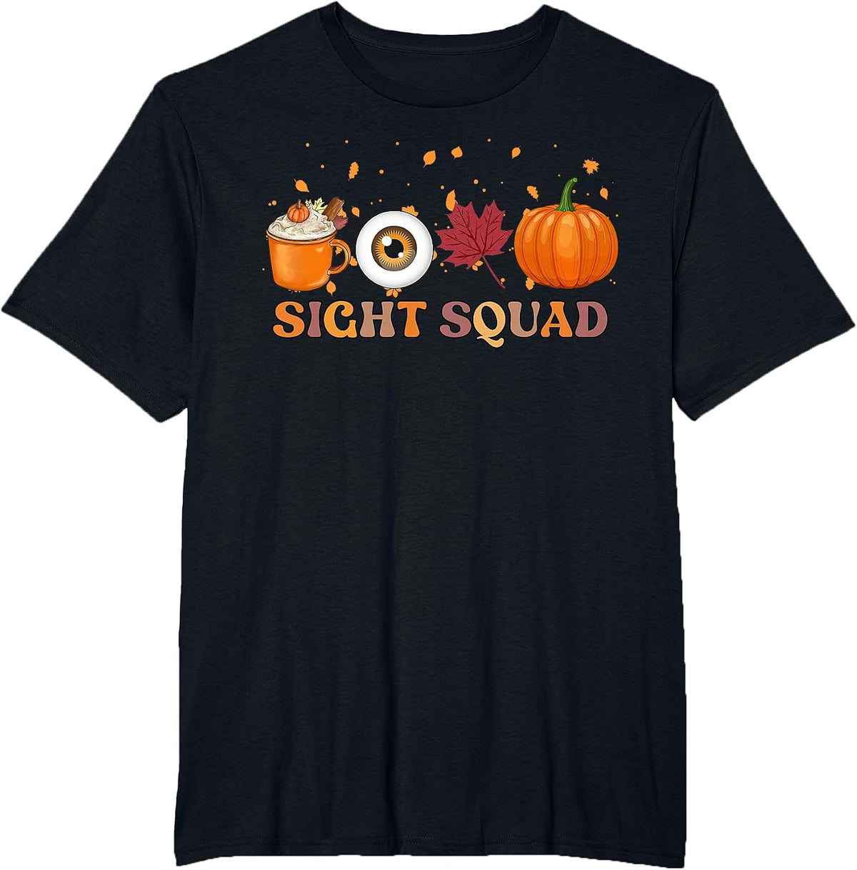 Halloween Sight Squad Optometrist Pumpkin Eye Doctor Gothic T-Shirt - Black