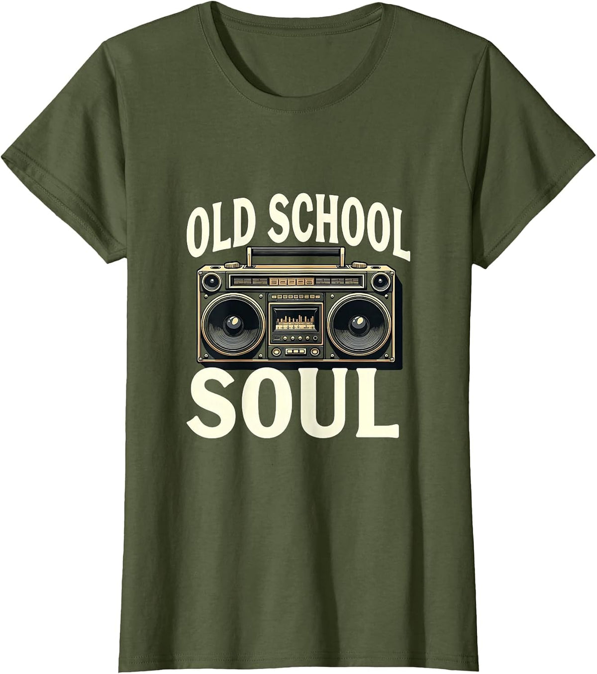 Old School Soul Hip Hop Graphic Design for Men T-Shirt - Olive Green