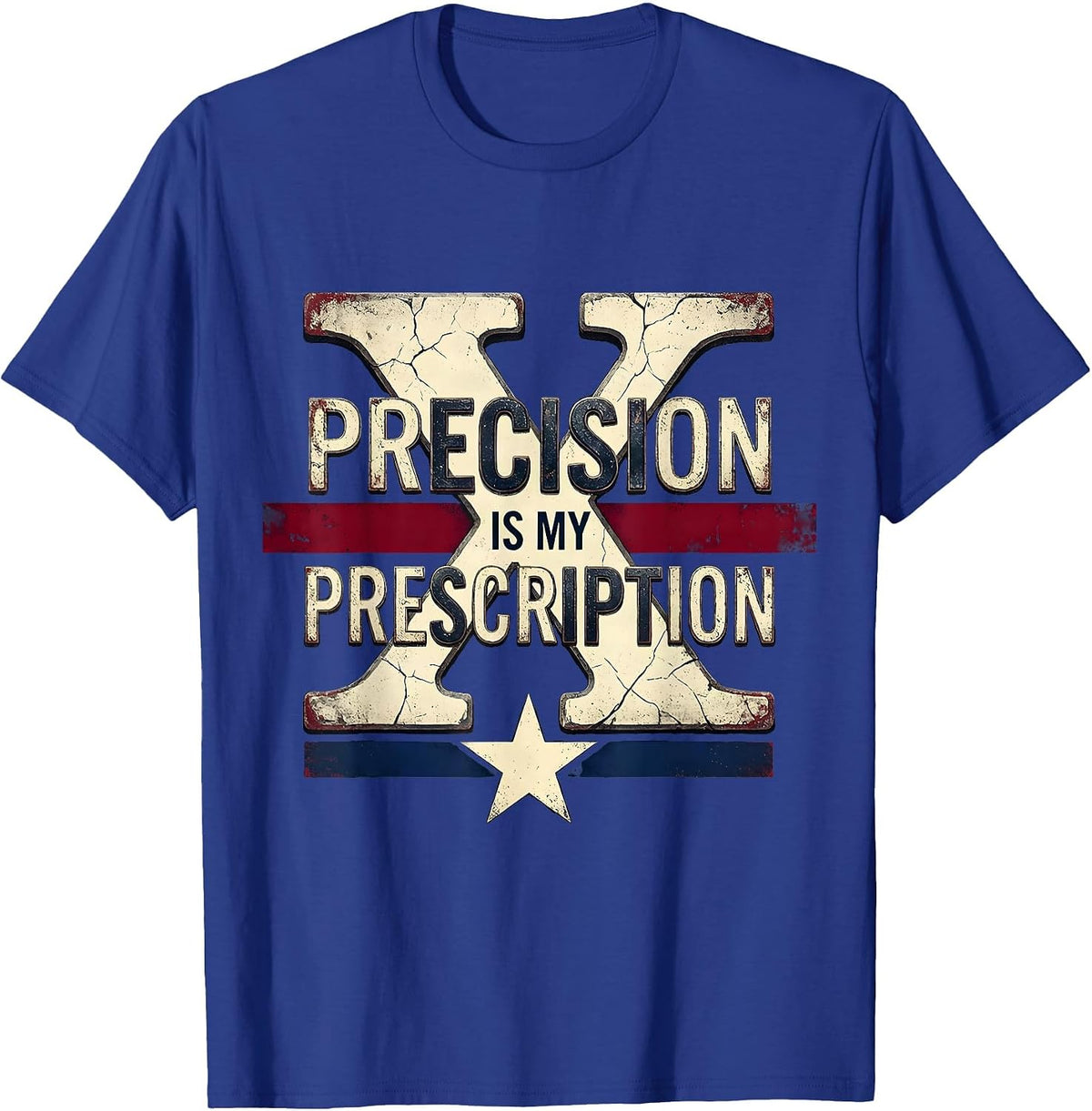 Men's Precision Is My Prescription Pharmacy Tech Design T-Shirt - Royal Blue