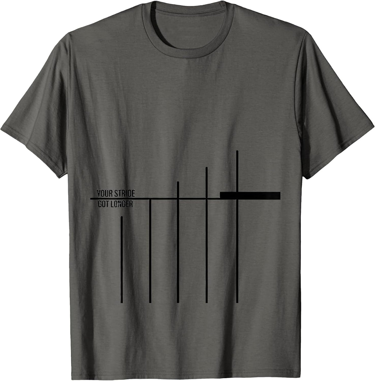 Men's Your Stride Got Longer Funny Physical Therapist PT Massage T-Shirt - Asphalt Grey