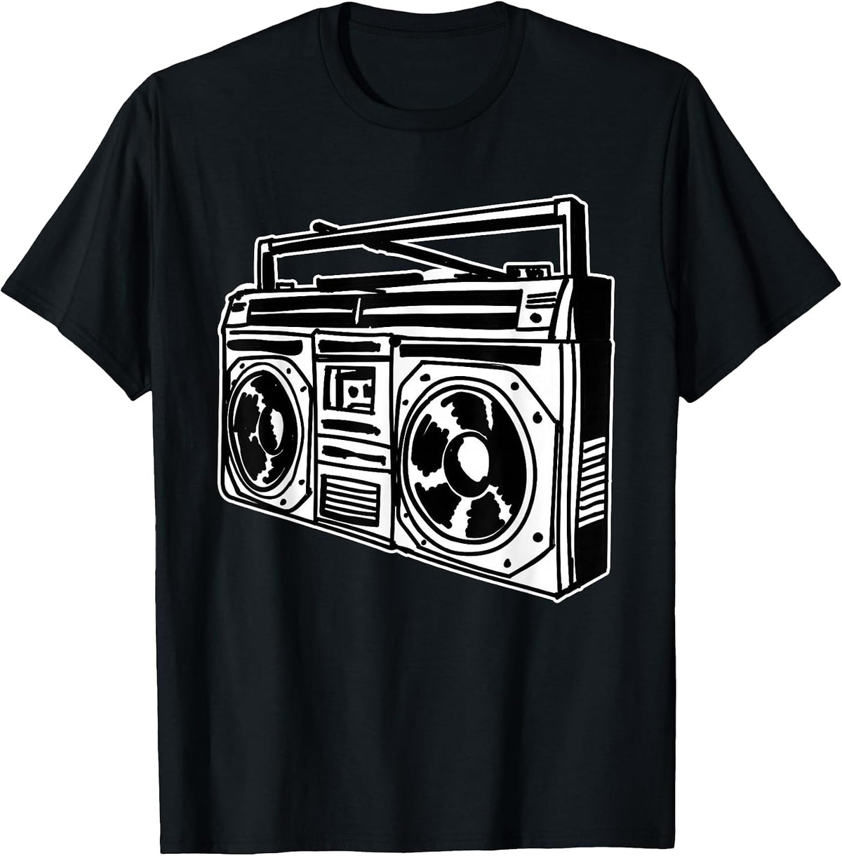 Ghetto Blaster 80's 90's Hip Hip Rap T-Shirt - Black