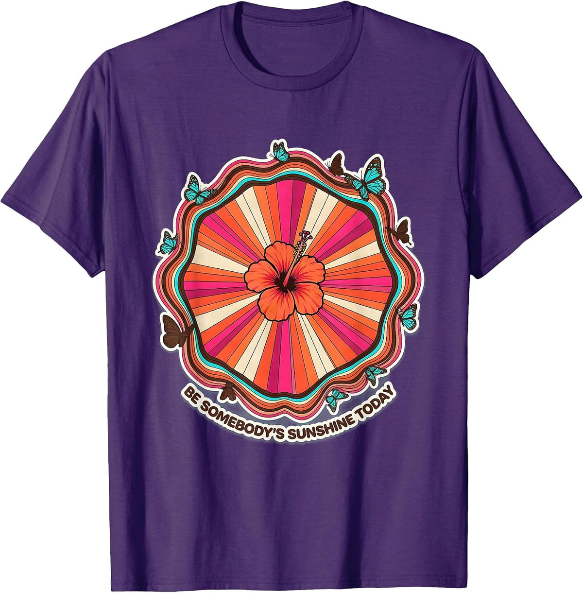 Men's Be Somebody's Sunshine Today Kindness Design T-Shirt - Purple