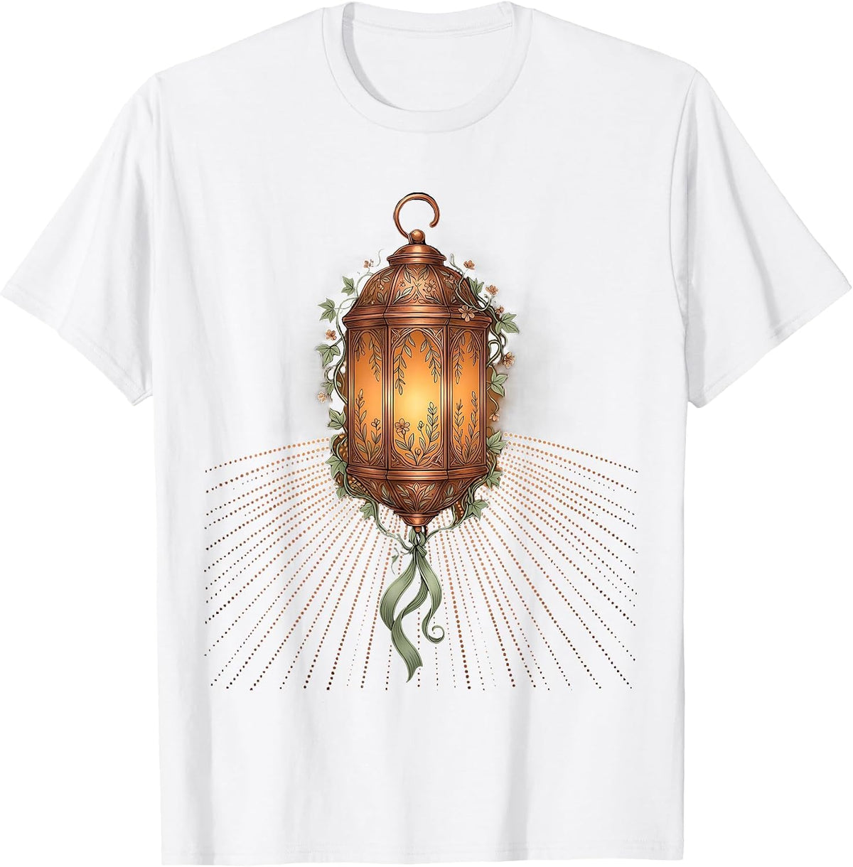 Men's Dear Person Behind Me Lantern Path Illustration T-Shirt - White