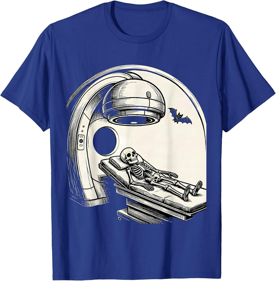 Radiation Gantry Halloween Radiology Tech Humor T-Shirt - Royal Blue