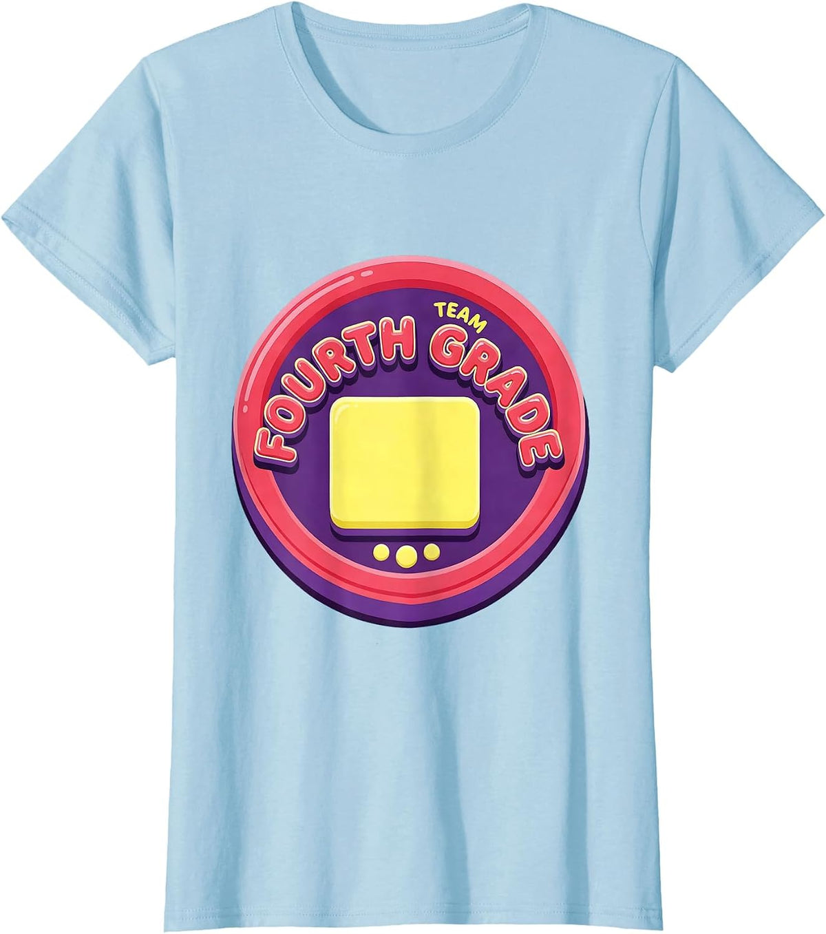 Women's Team Fourth Grade Gummy Jelly Pop Back To School Student T-Shirt - Baby Blue