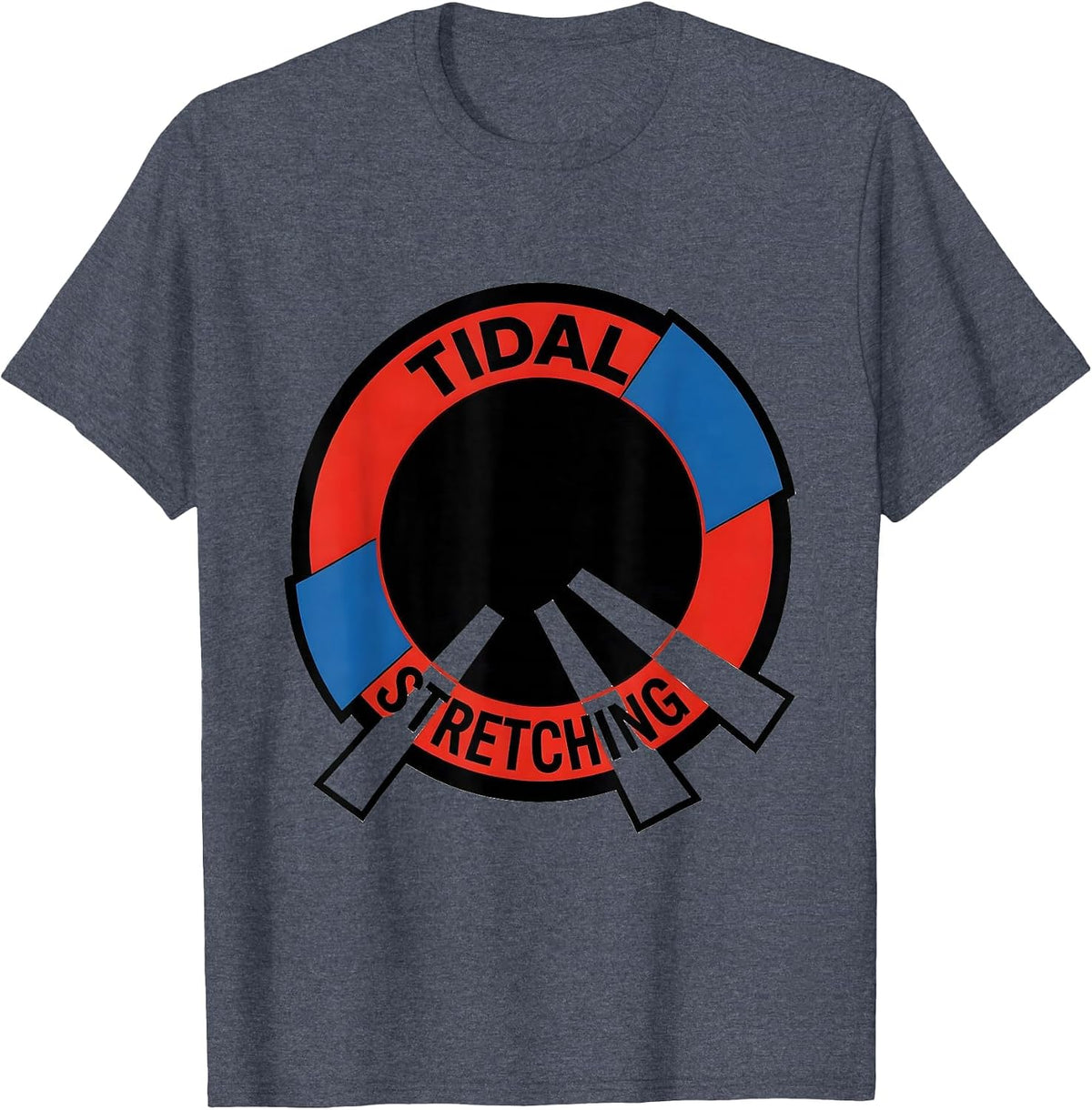 Tidal Stretching Bauhaus Modernist Black Hole Astrophysics T-Shirt - Heather Blue