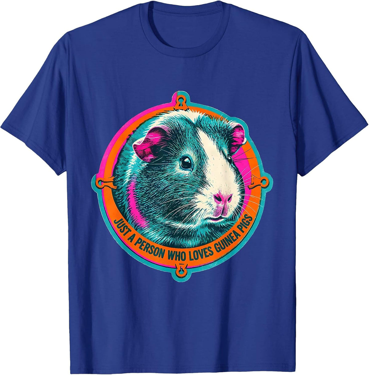 Just A Person Who Loves Guinea Pigs Funny Guinea Pig Lover T-Shirt - Royal Blue