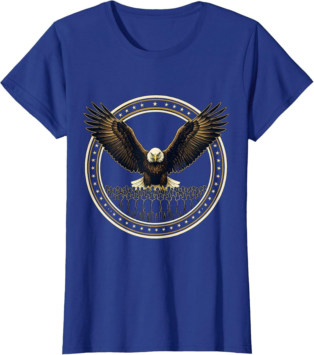 Women's We The People Bald Eagle Silhouette Graphic T-Shirt - Royal Blue