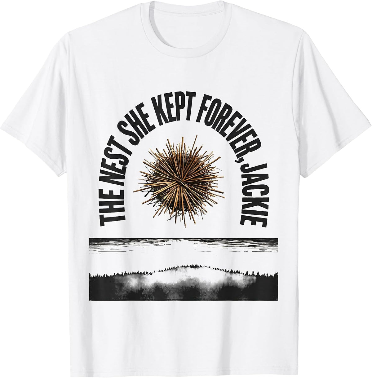 Men's The Nest She Kept Forever Jackie Bald Eagle Memorial Tribute T-Shirt - White