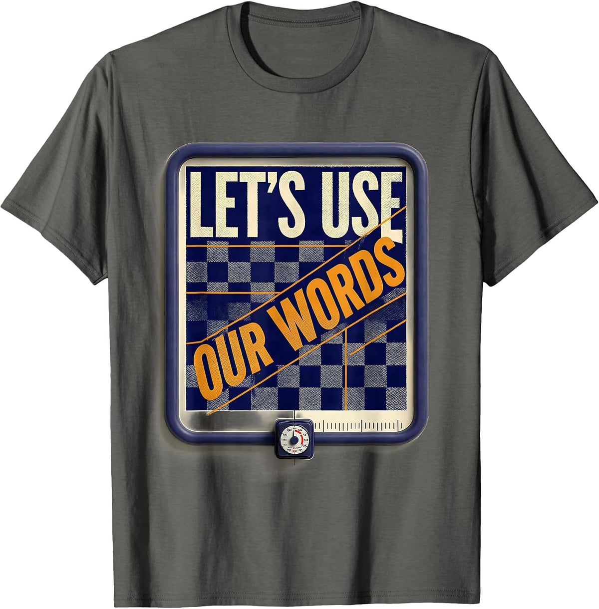 Men's Let's Use Our Words Funny Silly Goose ABA Therapy Therapist T-Shirt - Asphalt Grey
