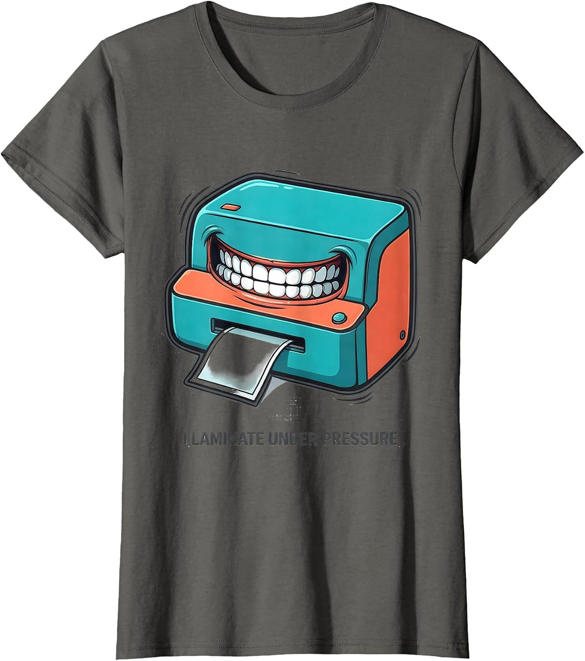 Women's I Laminate Under Pressure Funny Special Education Teacher T-Shirt - Asphalt Grey