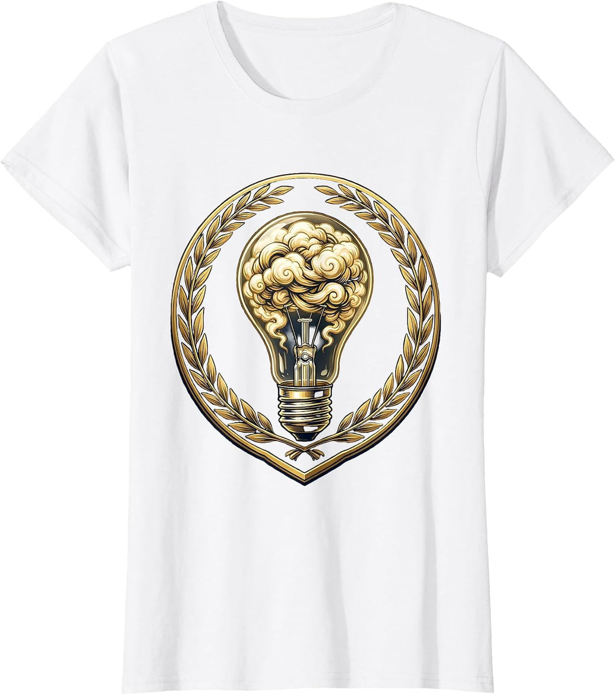School Psychologist Lightbulb Thought Clouds Graphic T-Shirt - White